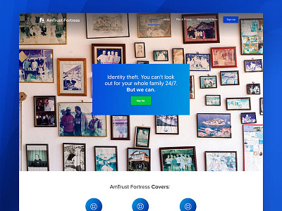 Amtrust - Homepage insurance ui ux website