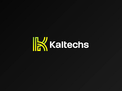 Kaltechs brand gradient green hunap hunapstudio k letter logo