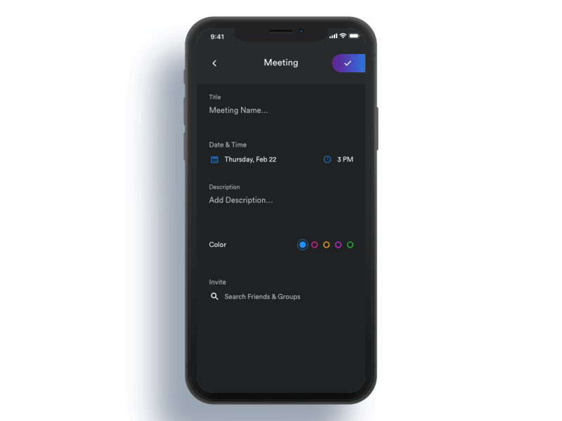 Schedule a meeting animation app calendar clean date event gif meeting schedule time ui ux