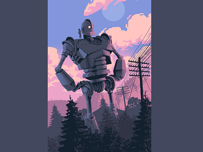 Irongiant Dannyschlitz coldwar illustration irongiant movie movieposters movies retro robots vintage