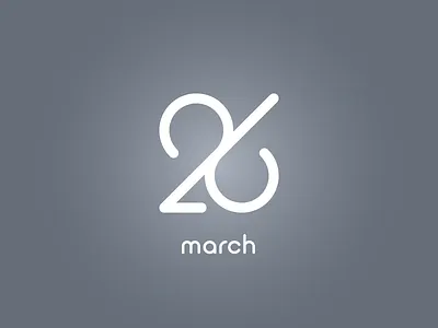 March 26 26 datetypography mar march number twenty six typography