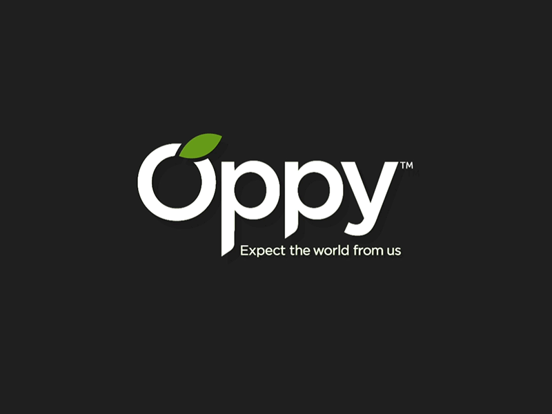 Oppy - Logo Animation 2d animation bumper leaf logo mograph motiongraphics transition