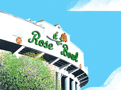 🌹 composition down the street painting pasadena pro create stadium tree