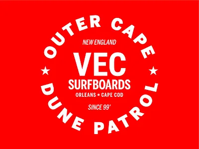 Vec Surfboards cape cod identity logo massachusetts new england orleans since99 surfboards surfer vec surfboards
