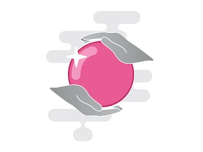 Crystal Dribbble crystal ball dribbble entry fortune teller future mystic sticker mule sticker pack