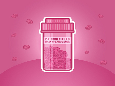 Dribbble Pills design dribbble stickers free giveaway graphic design illustration illustrator playoff sticker sticker mule sticker pack
