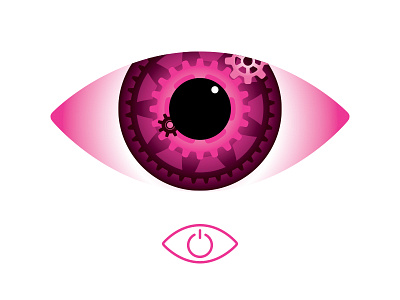 Eyecon 4 design eye gear icons illustration power vector