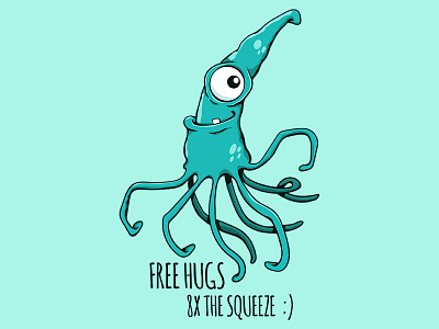 Squid 1 cartoon cartooning for kids doodle illustration squid thinkdoodledo