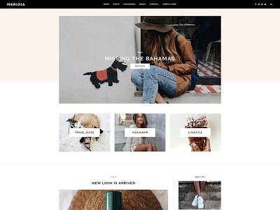 Meridia Wordpress Theme blog fashion female meridia minimal modern premium simple theme travel woman wordpress