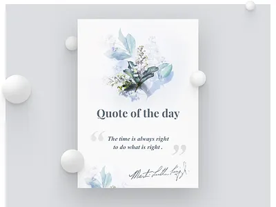 Pop Up Quote of the day beauty clean day design fresh inspire motivate quote typo