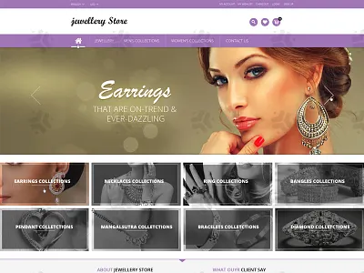 Jewellery Store Landing Page PSD Design.!! creative grid landingpage layerd psd photoshop psd psddesign ui ux yankeeinfowb yankeethemes yilife