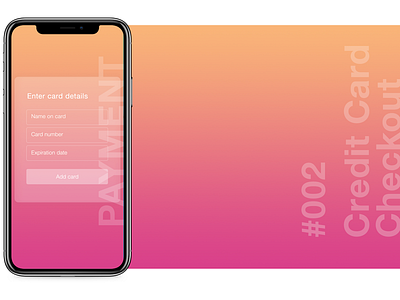 002 Credit Card Checkout mobile design typography ui design