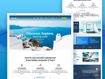 Buckle Travel Template blog joomla safari template theme tours travel ui ux web design website