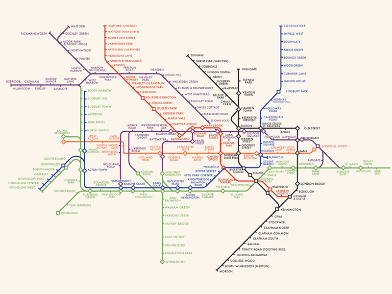 Harry Beck's Underground Map 1933 animation harry beck lines london map