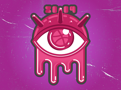 Dribbble Sticker Mule dribbble eye illustration j.tito gouveia playoff sticker mule stickermule typography