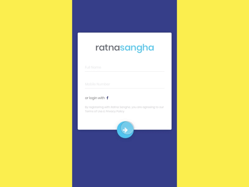 Community App | Login Interaction by Alok Trivedi on Dribbble
