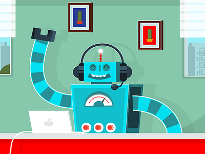 Sodexo Bot app bot computer cool cute desk fun illustration mac robot wip office