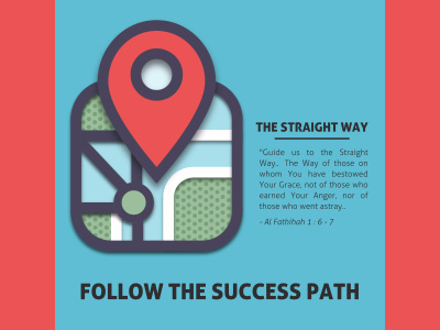 The Straight Way blue dawah map red