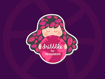 Dribbblearth contest designers earth girl giveaway logo playoff rebound save earth sticker sticker mule stickers