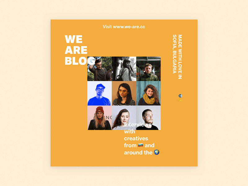 Social Media Content for we-are.cc blog color design instagram interview media post social social design social media typography