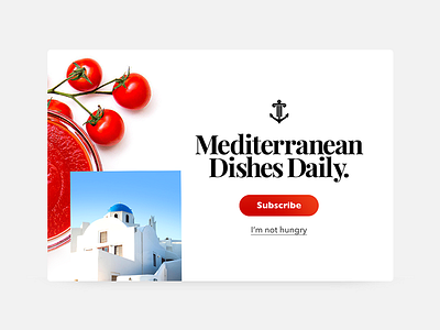 Daily UI #026 - Subscribe challenge food mail mediterranean subscribe ui uichallenge ux