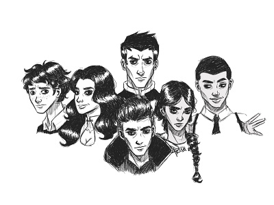 Six of Crows book art character design design drawing fan art illustration portrait profile sketch