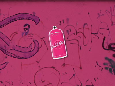 Dribble sticker - Spray can can dribbble spray sticker
