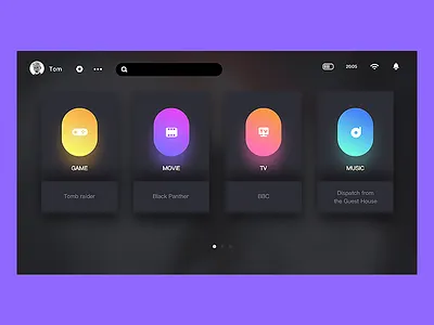 Smart Tv ai app gui sketch smart tv ui