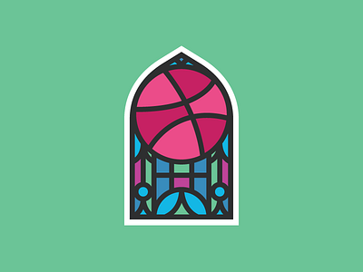 Playoff! Dribbble Sticker Pack Rebound dribbble glass playoff rebound sticker window