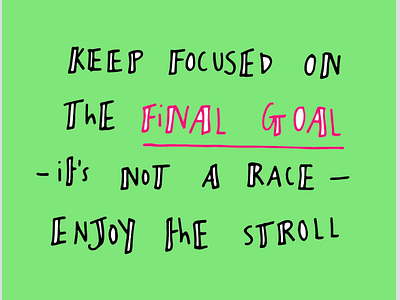 RhymerDesigner focus goal green illustration race rhyme tpypography