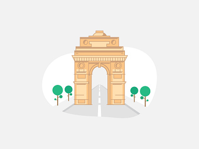 India Gate! designteam designthursday flatdesign illustration india indiagate indiagateillustration