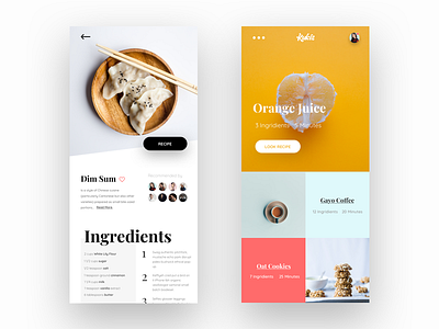 Kukis App android app design food ios ui ui design ux ux design