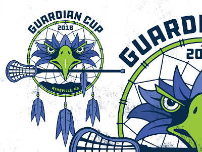 Guardian Cup asheville dreamcatcher hawk lacrosse logo native american sports tournament
