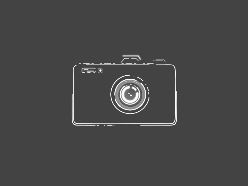 Flat Camera 2d after effects animation camera dribbble flash flat gif gray motion graphics new player