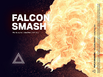 Falcon Smash ⟁ Triple Crossing beer beer label brewery can craft beer packaging triple crossing