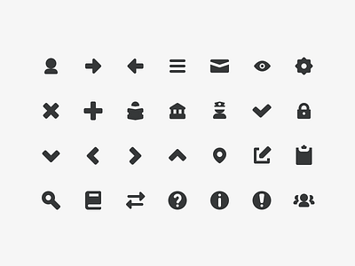 Bunch of icons. glyph glyphs icon set icons illustrator project sketch