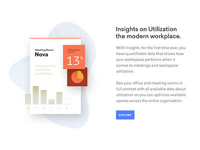 Workspace utilization graphic composition data infographic meeting utilization webdesign