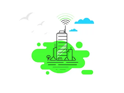 Oldie but goodie building buildings color illustration spring wiredscore