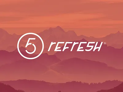 F5 - Refresh brand branding custom f5 lettering logo logomark logotype mountains refresh typography