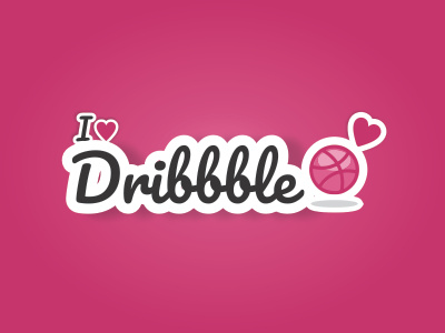 I love dribbble Sticker dribbble sticker free playoff