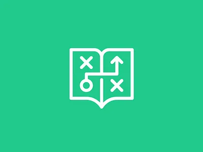 Playbook Icon book branding design green logo icon identity logo logo design play playbook
