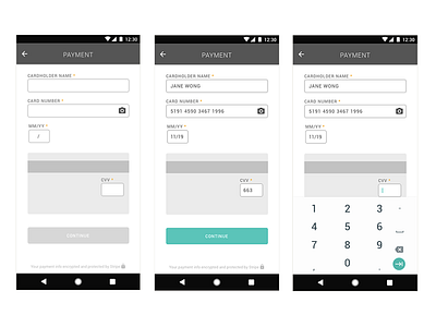 DailyUI - 002 - Credit Card Checkout 002 android checkout credit card creditcard dailyui payment