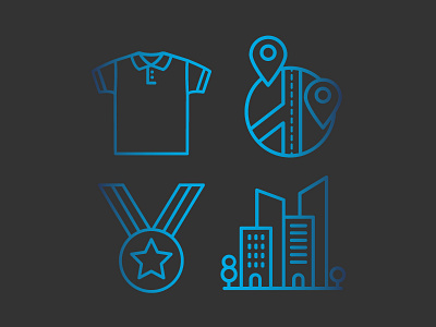 Icons for Sports Infrastructure Project building flat icon gradient icon infrastructure line icon location map medal office shirt sports