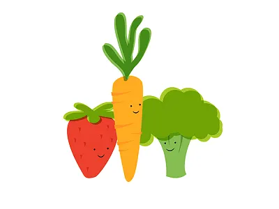 Veggie Pals childrens illustration design fruit illustration kids illustration nutrition veggies