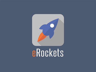 eRockets 2d design icon logo logo design minimalism rocket