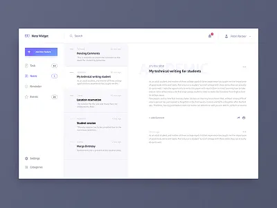 Notes Widget dailyui ui