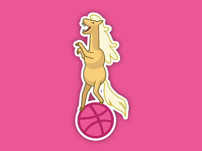 JB Horse Dribbbling around, making everyone gay animator bexter character debut dribbble horse illustration james