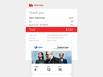 Daily UI #017 dailyui email letter movie receipt ticket ui uiux