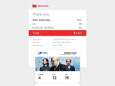 Daily UI #017 dailyui email letter movie receipt ticket ui uiux