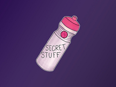 Dribbble's Secret Stuff bottle hydrate madness march sports sweat water